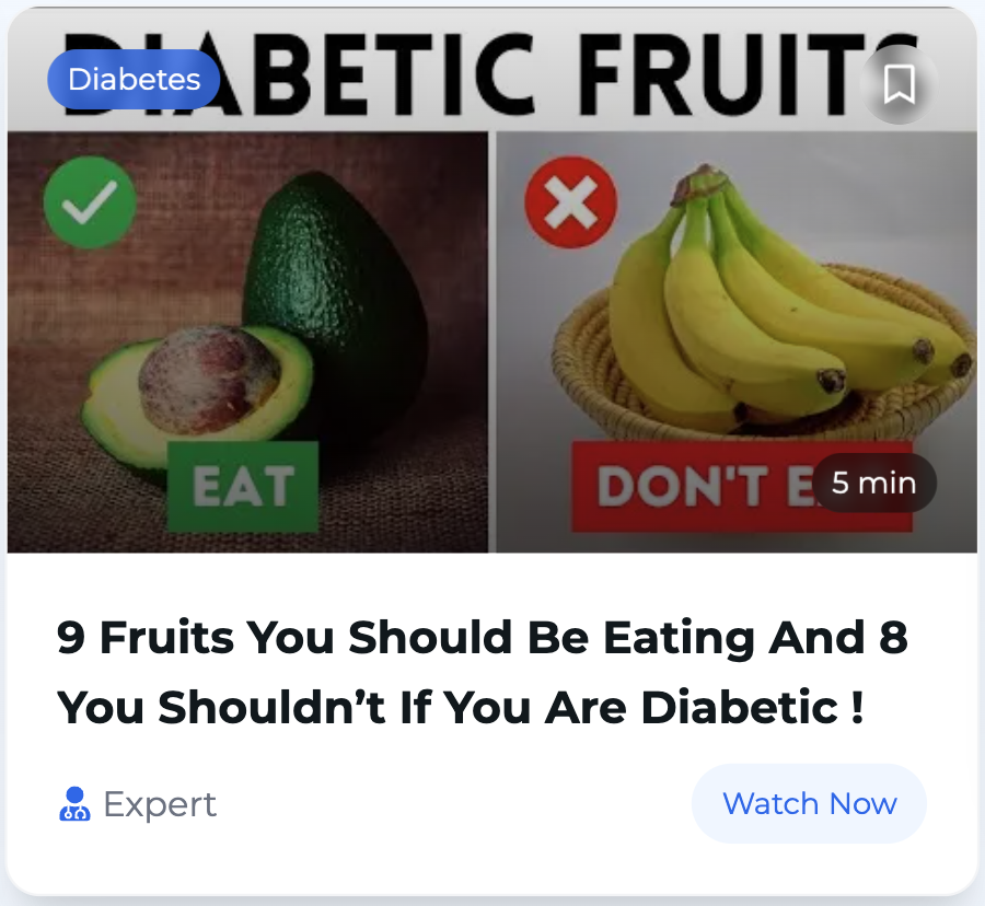 Screenshot of a doctor explaining healthy diet tips